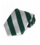 Hunter Green Silver Striped Tie
