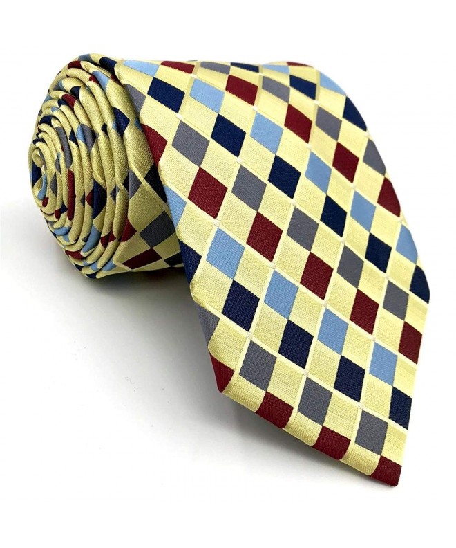 Designer Multicolor Neckties Checkered Fashion