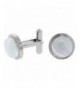 Stainless Steel Cufflinks Cabochon Moonstone