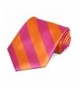 Hot Pink Orange Striped Tie
