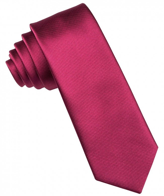 Barry Wang Fashion Skinny Solid Neckties