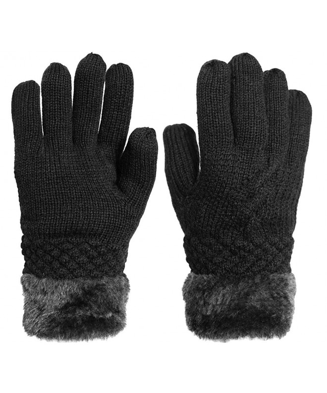 KMystic Womens Thick Knitted Gloves