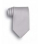 Solid Polyester Tie Light Gray