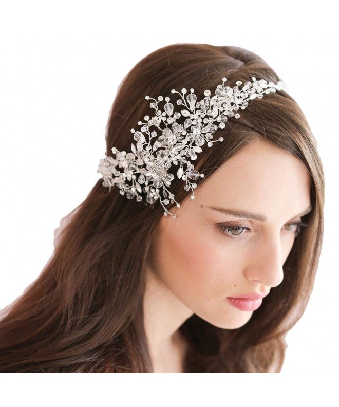 Bridal Crystals Cluster Hairpins Frontlet
