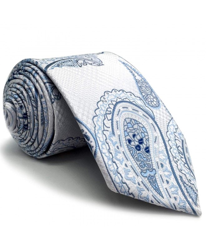 Shlax Paisley White Neckties Business