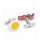 Bacon Cufflinks Breakfast Food Cleaner