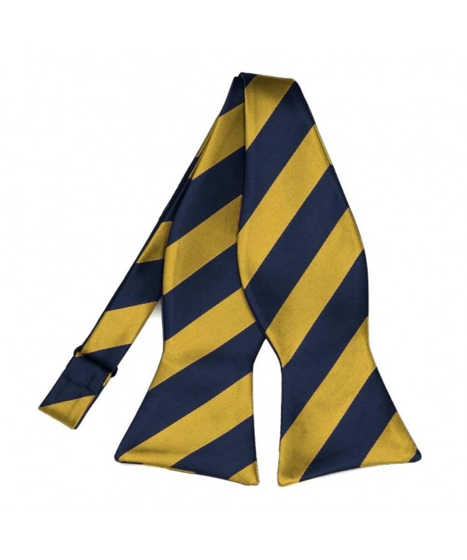 TieMart Navy Blue Striped Self Tie