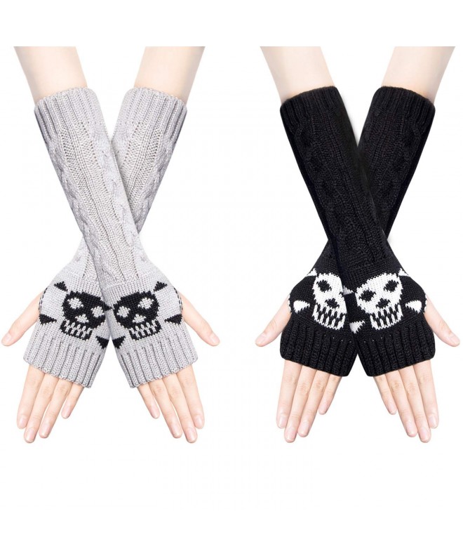 Pairs Womens Winter Fingerless Gloves