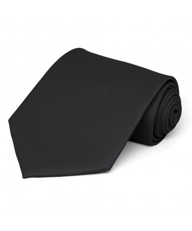 TieMart Black Extra Necktie Length