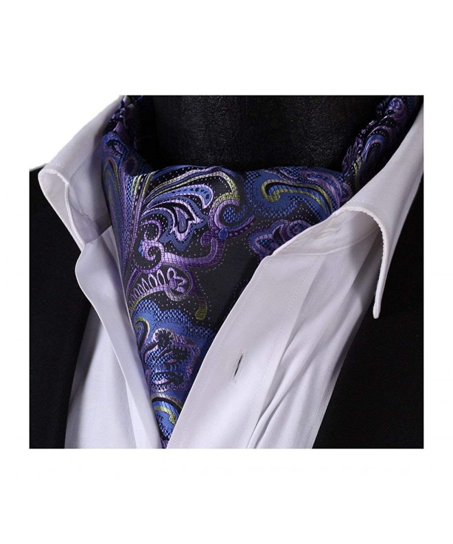 SetSense Floral Jacquard Cravat Purple