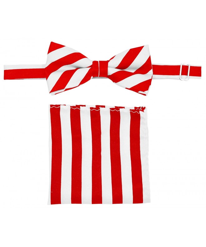 Striped Bow Tie Handkerchief Set