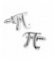 Fashion Silver Cufflinks Formal Alphabet