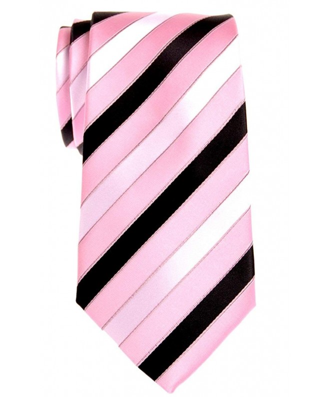 Retreez Three Colour Stripe Microfiber Necktie