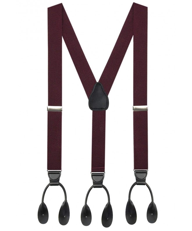 HoldEm Twill Elastic Suspenders Adjusters Burgundy