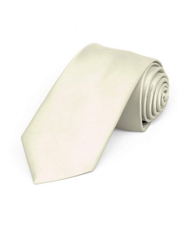 TieMart Ivory Premium Necktie Width