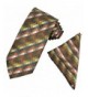Olive Green Checked Pocket Square