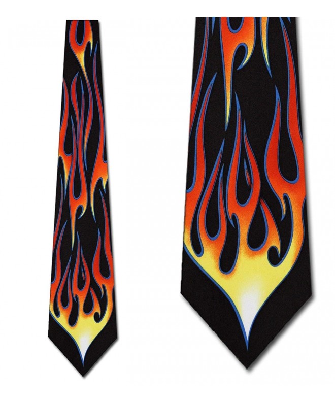 Flame Mens Necktie Three Rooker