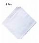 12PCS Solid White Cotton Handkerchiefs