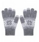 Snowman Knitted Gloves Snowflake Mittens