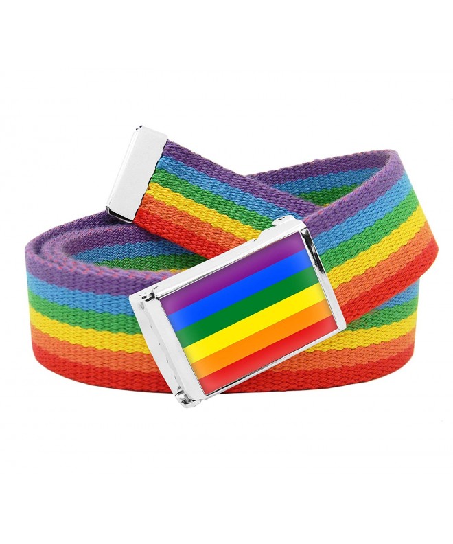 Unisex Rainbow Buckle Bottle Belt