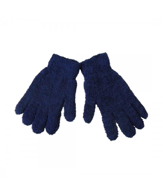 Navy Softest Chenille Gloves Women