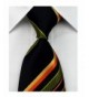 Green Orange Striped Classic Necktie