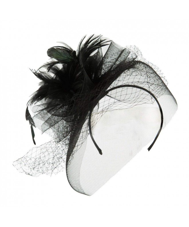 SS Hat Feather Accented Fascinator