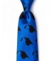 Graduation Caps Blue Microfiber Tie