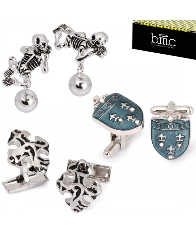 Pair Trendy Silver Colored Cufflinks