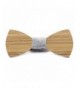Silver Solid Wooden Bow Tie