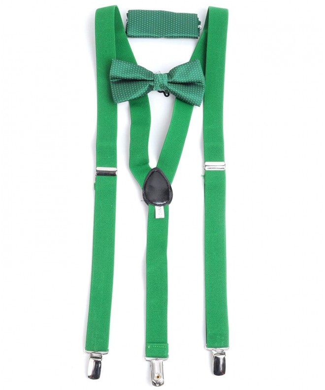 Lorenzo Green Polka Clip Suspenders