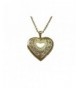 Toned Heart Locket Pendant Necklace
