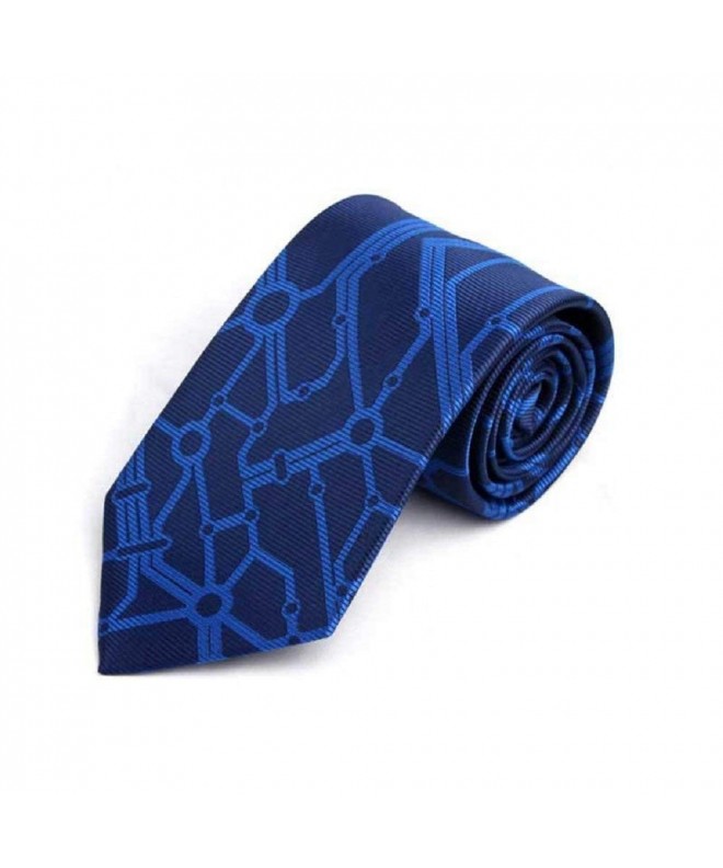 HYSENM Pattern Polyester Necktie geometric