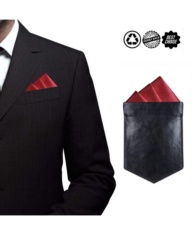 ONLVAN Pocket Square Leather Handkerchief