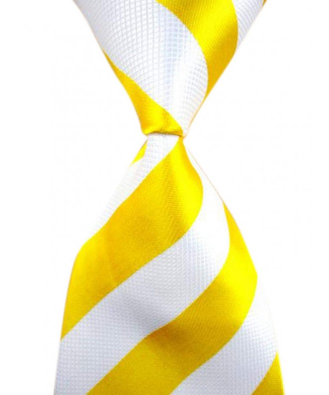 Yellow Striped Classic Jacquard Necktie
