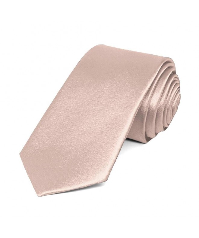 TieMart Blush Solid Color Necktie