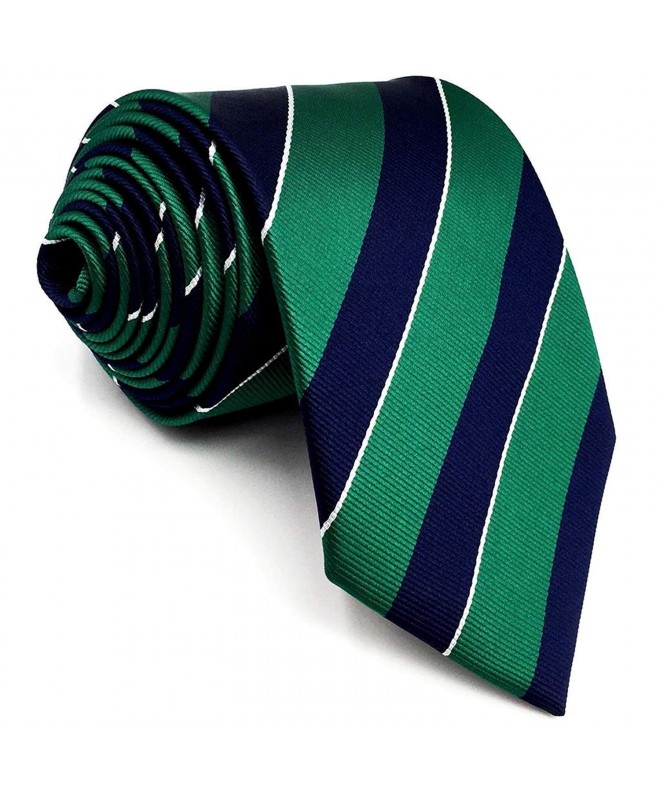 Shlax Stripes Green Necktie Formal