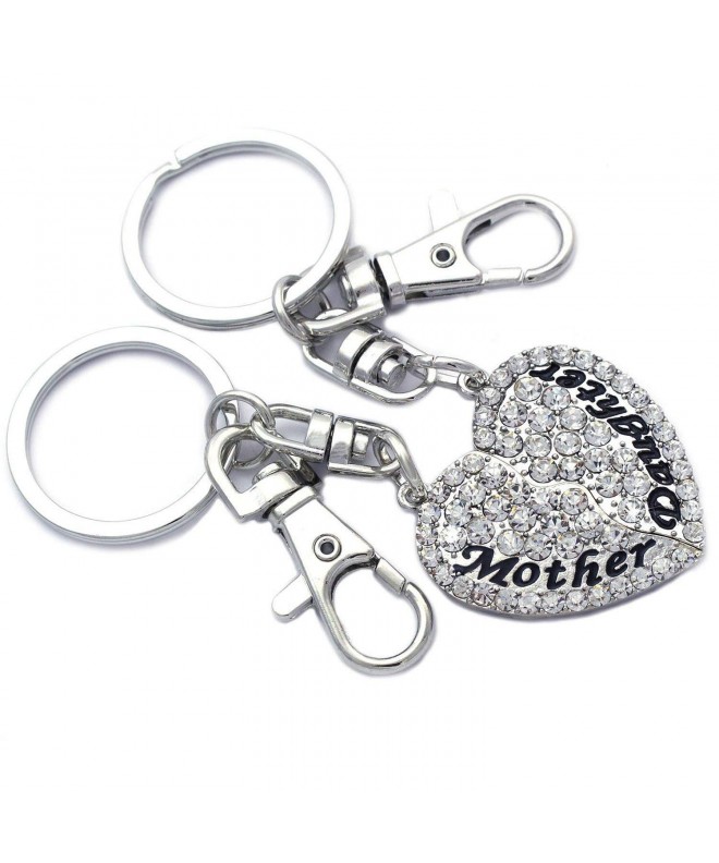 Bling Stars Mother Daughter Keychain