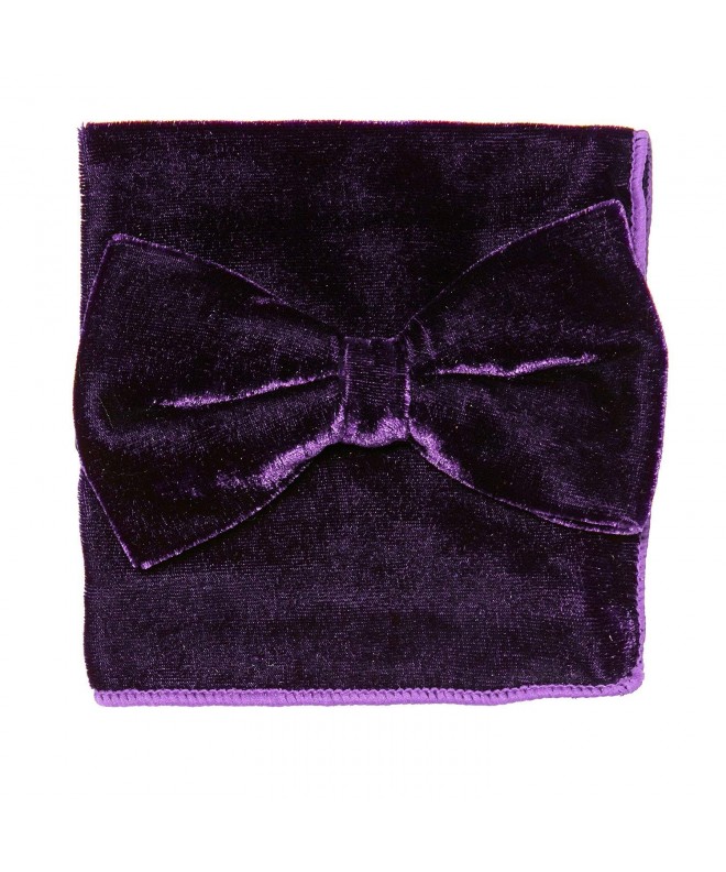 Handkerchief PURPLE VELVET Fabric BowTie