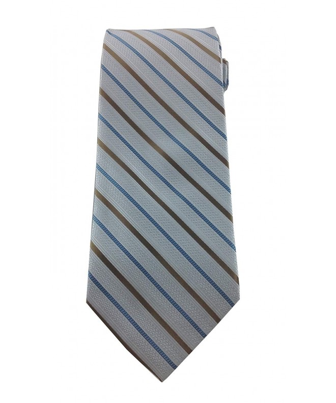 Necktie Silver Bronze Classic Pinstripe