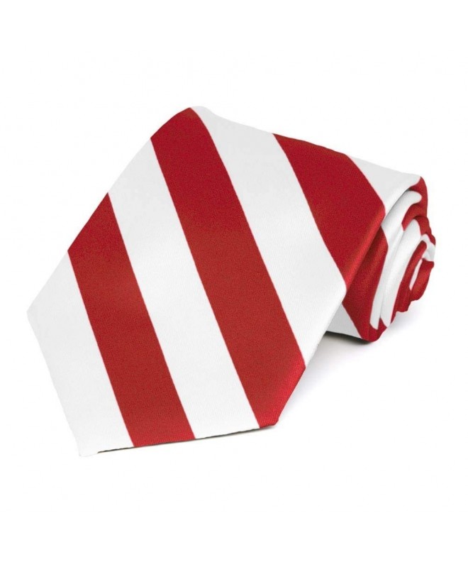 TieMart Red White Striped Tie