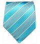 Paul Malone Striped Necktie Turquoise