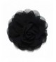 Black Chiffon Rose Hair Flower