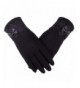 Winter Bowknot Thickening Gloves Fingers