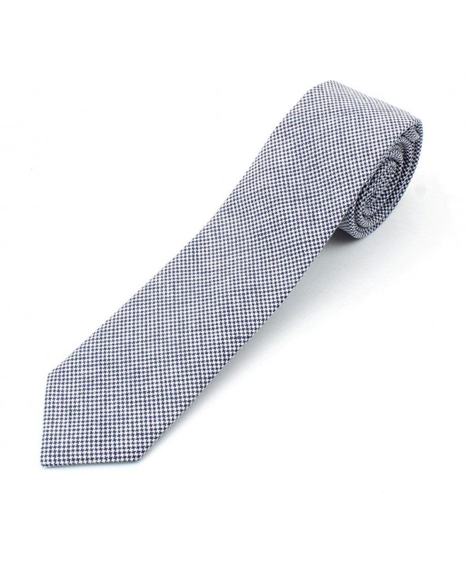 Linen Skinny Necktie Small Pattern