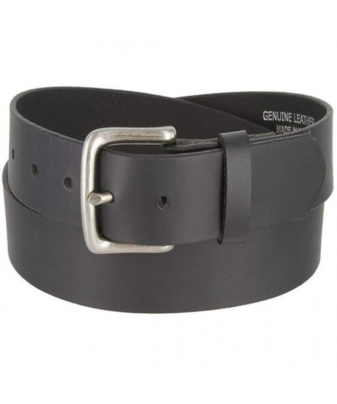 Black Solid Leather Strap Belt