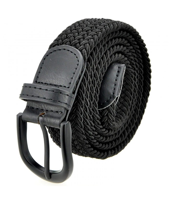 Braided Stretch Elastic Buckle Leather