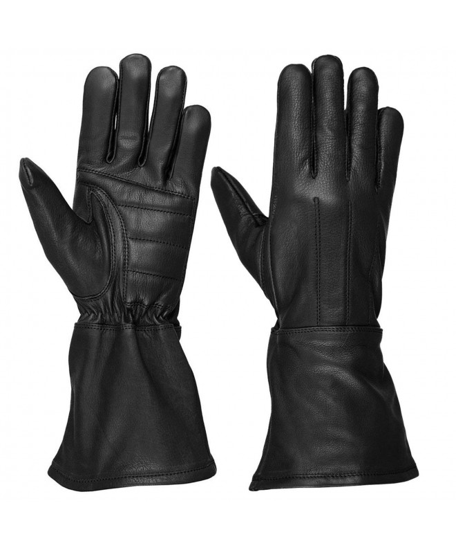 Unlined Resistant Leather Gauntlet Glove