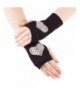 GLV147 Black Fingerless Stretch Gloves Diamante