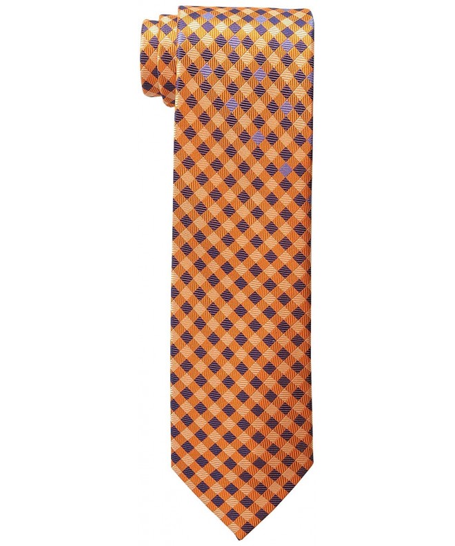 Happy Ties Check Necktie Orange
